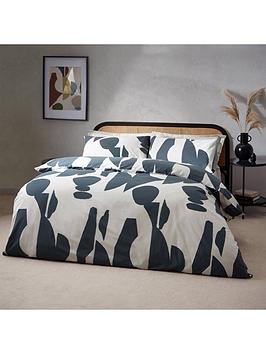 Hoem Meta Geo Navy Duvet Cover Set