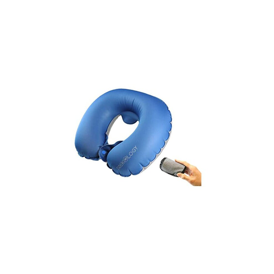 Trekology Inflatable Neck Airplane Travel Pillow for Sleeping, Compact Portable Head and Neck Support Pillows in Flight, Small U Shape Headrest C