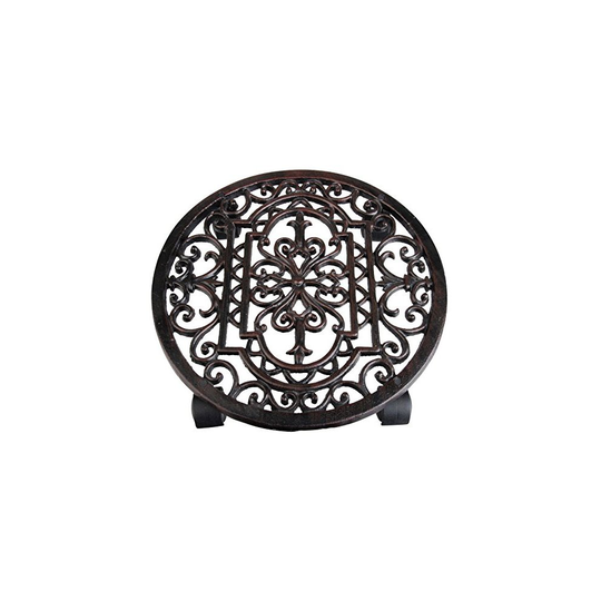 Esschert Fallen Fruits Round Cast Iron Plant Trolley