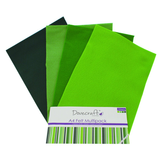 (Greens) A4 Felt Mutlipack
