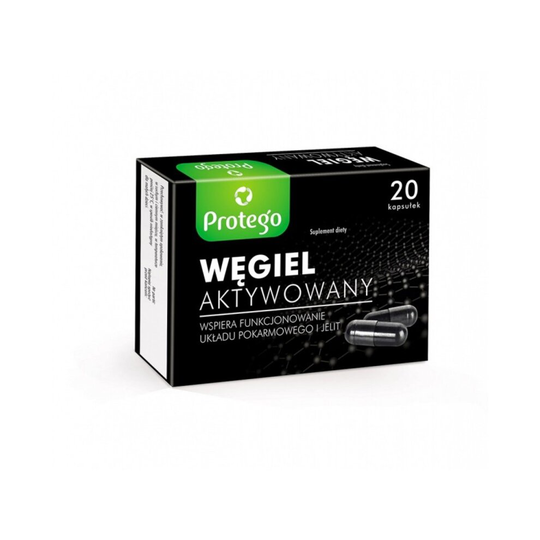 Węgiel Aktywowany Activated Charcoal Protego - 20capsules