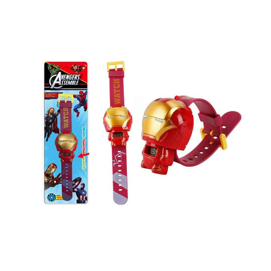 (Iron Man) Digital 3D The Avengers Kids Watch Toy Iron Man