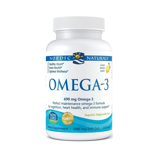 Nordic Naturals Omega-3, Lemon , 690mg - 60 softgels
