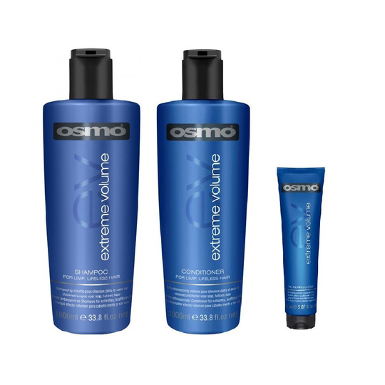 Osmo Extreme Volume Shampoo 1000ml, Conditioner 1000ml and Thickening Crème 150ml