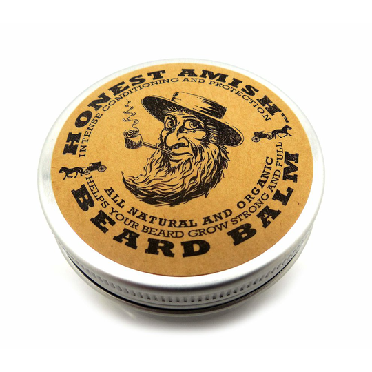 Honest Amish Beard Balm Leave-In Conditioner - All Natural -Vegan Friendly Organic Oils And Butters