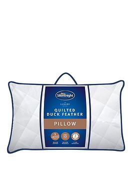 Silentnight Luxury Quilted Duck Feather Pillow - White