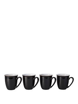 Denby Elements Set Of 4 Coffee Mugs &Ndash; Black