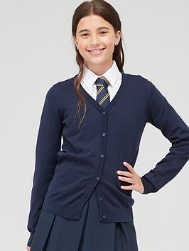 Everyday Girls 2 Pack School Cardigans - Navy, Navy, Size Age: 8-9 Years, Women