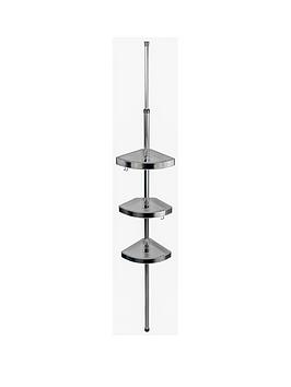 Lloyd Pascal Floor To Ceiling Bathroom Corner Unit - Chrome