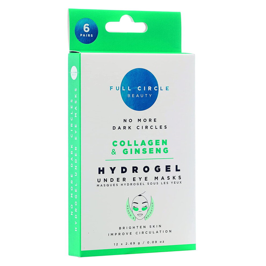 Full Circle Beauty Brightening Hydrogel Collagen & Ginseng 6 x Under Eye Masks