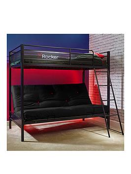 X Rocker Stronghold - Bed Frame With Double Futon Chair