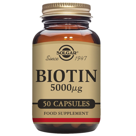 Solgar Biotin 5000 μg Vegetable Capsules - Pack of 50