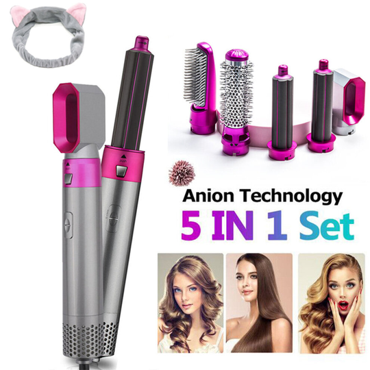 5-in-1 Hot Air Brush Hair Curler Set