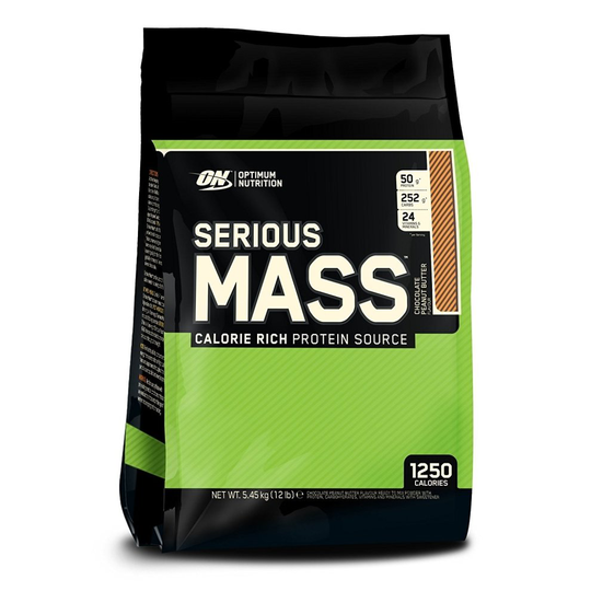 (Chocolate Peanut Butter, 5.44kg) Optimum Nutrition Serious Mass