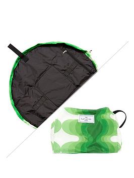The Flat Lay Co. Groovy Vibey Green Open Flat Makeup Bag