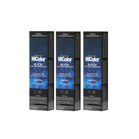 (H21 - (3pks)) L'Oreal Excellence HiColor H21 Black Onyx BLACKS For Dark Hair Only