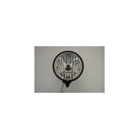 Motorcycle Motorbike Headlight 6" Black Steel 12v Halogen