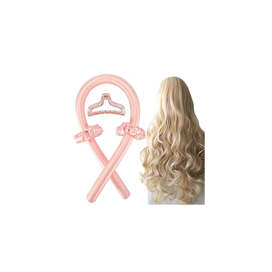 Heatless Curlers Headband for Long Hair, Silk Ribbon Curling Rod Lazy Natural Soft Wave Formers Sleeping Overnight Hair Curling Wrap Kit No