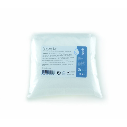 EPSOM SALT 1kg - 100% FOOD GRADE - Magnesium Sulphate