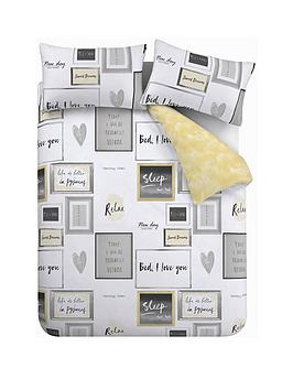 Catherine Lansfield Sleep Dreams Duvet Cover Set - Ochre