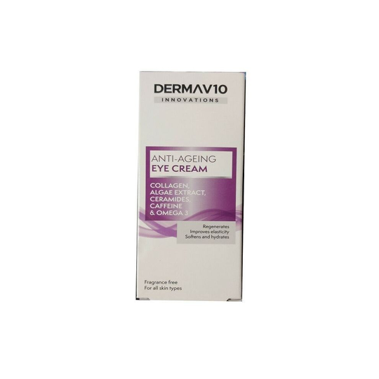 Derma V10 Anti Ageing Eye Cream 15ml Caffeine Paraben all Skin Types