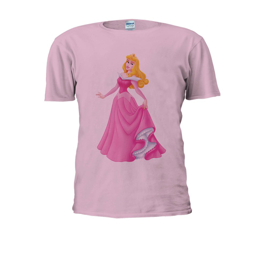 (X-Large, Pink) Princess Sleeping Beauty Aurora Men Women Unisex Top T Shirt