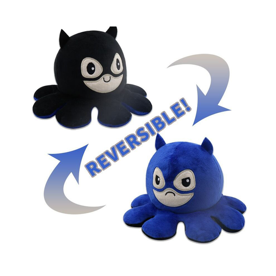 (Batman, 20cm/7.8in) Hulk Spiderman Captain America Iron Man Flip Reversible Octopus Plush Doll Toys