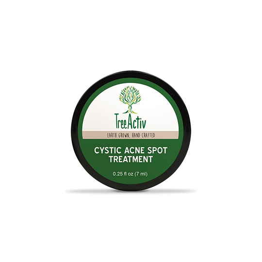 TreeActiv Cystic Acne Spot Treatment, Hormonal Acne Cream, Pimple Cream for Face, Back, and Body, 0.25 fl oz (7 ml)