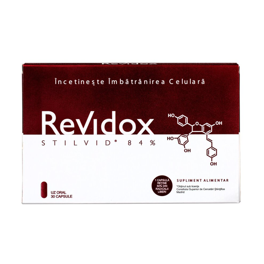 Revidox, 30 capsule, Actafarma . with 100% bioactive resveratrol.