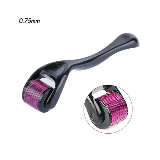 (0.75mm) Titanium Micro Needle Derma Skin Care Roller Hair Beard Regeneration Growth Tool