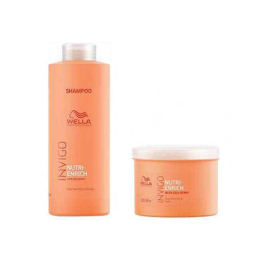 Wella INVIGO Nutri-Enrich Deep Nourishing Shampoo 1000ml and Mask 500ml