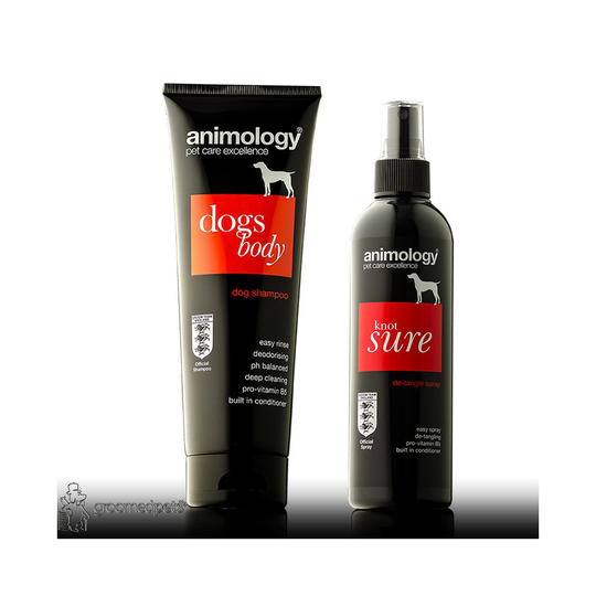 Animology Dogs Body Dog Shampoo & Knot Sure de-Tangle Spray Set