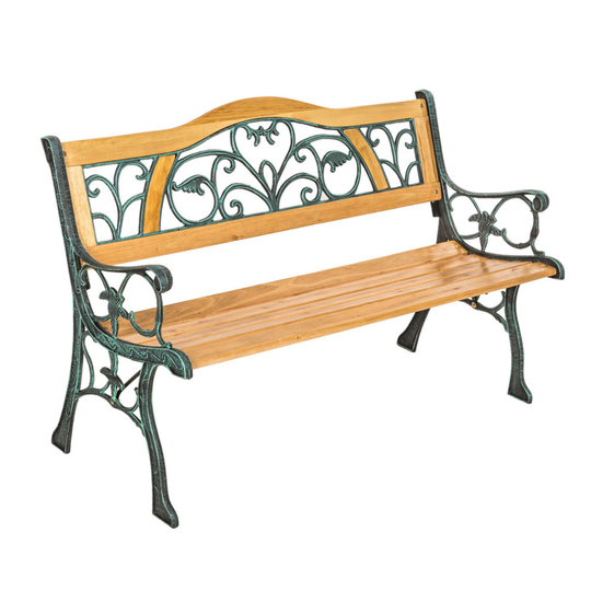 tectake Garden bench Kathi - wooden bench, wooden garden bench, outdoor bench - brown