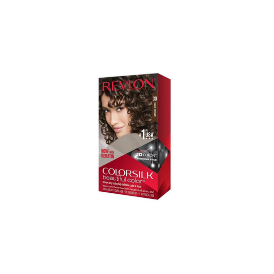 Revlon Colorsilk Permanent Hair Colour Dye 30 Dark Brown 130ml