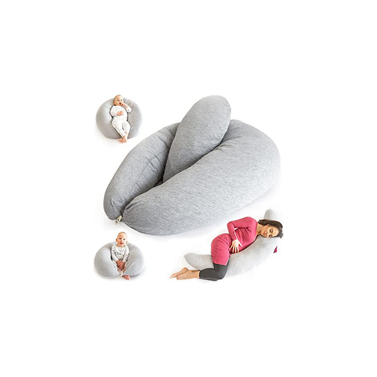 Kolbray Nursing Pillow & Pregnancy Pillow - 2 Pieces Included - Pillow for Sleeping, Breastfeeding & Support with Removable Jersey Cover - Ortho