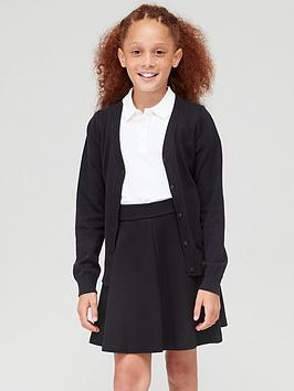 Everyday Girls 2 Pack School Cardigans - Black, Black, Size Age: 8-9 Years, Women