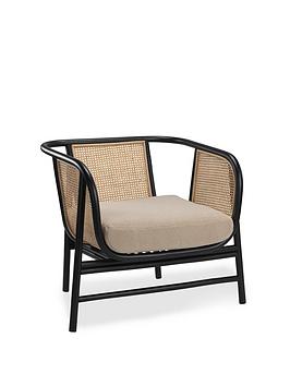 Desser Black Seoul Chair With Latte Fabric
