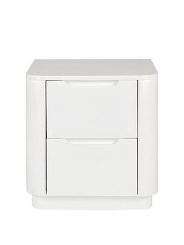 Very Home Gleam Gloss 2 Drawer Bedside Chest