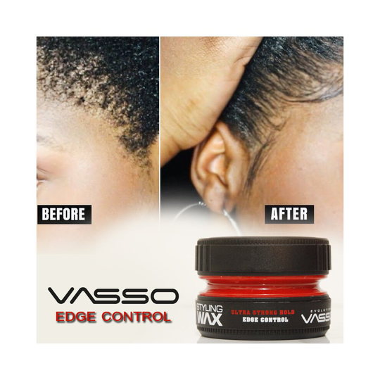 VASSO Edge Tamer Edge Control Hair Gel Wax -ULTRA STRONG- For your Perfect Edges
