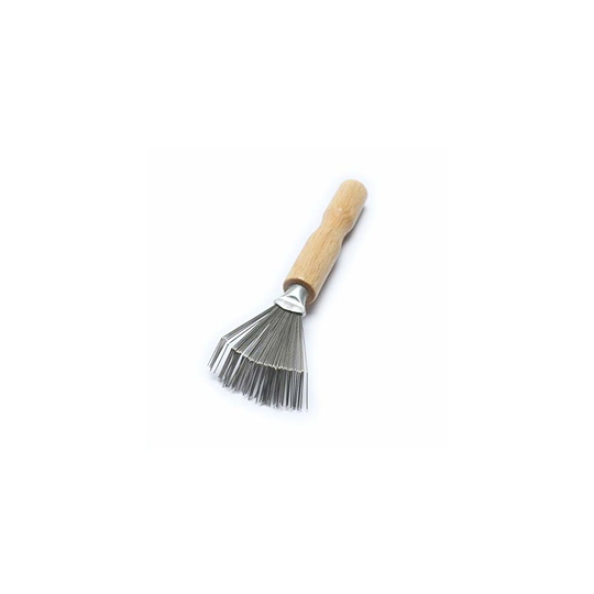 Luwigs Hair Brush and Comb Cleaner with Metal Wire Rake Wooden Handle Comb Brush Cleaner Hair Dirt Remove Comb Cleaning Tools for Home Salon