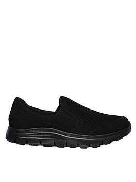 Skechers Relaxed Fit Double Gore Slip Resistant - Black, Black, Size 3, Women