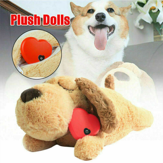 Puppy Toy With Heartbeat Soft Plush Puppies Sleeping Buddy Aid Toy