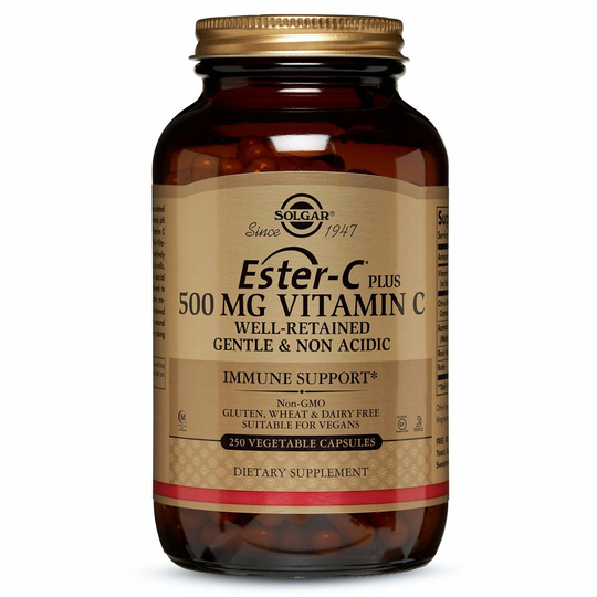 Solgar Ester-C Plus 500 mg Vitamin C Vegetable Capsules - Pack of 250