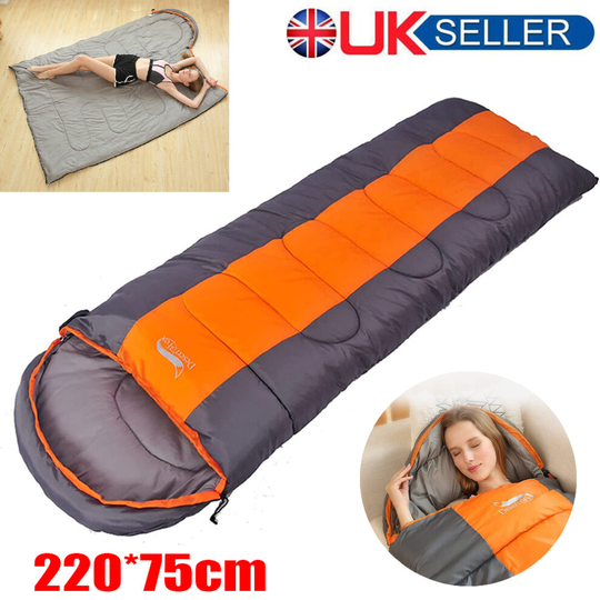 4 Season Sleeping Bag Outdoor Camping Hiking Envelope Double Zip Bags