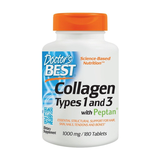 Doctor's Best Collagen Types 1 & 3, 180 tabs( with Peptan, 1000mg)