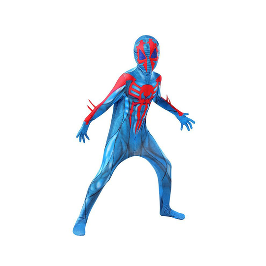 (2099, L) Spiderman No Way Home Amazing Iron Black Cosplay Costume Suit Jumpsuit Kid Adult