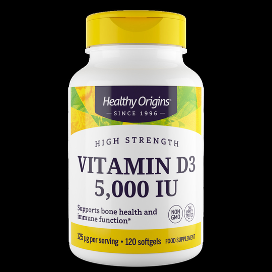 Healthy Origins Vitamin D3 5000 IU 120 Softgels