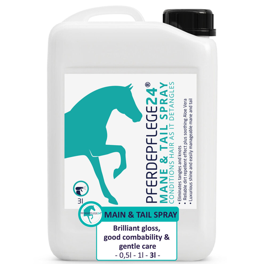 PFERDEPFLEGE24 mane and tail spray for horses & Detangler 3L