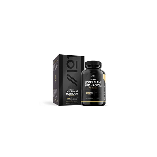 Organic Lions Mane Mushroom 7500mg 50 Polysaccharides Made with BioPerine High Strength Hericium Erinaceus Extract NonGMO Gluten Free Halal 90 Vegan