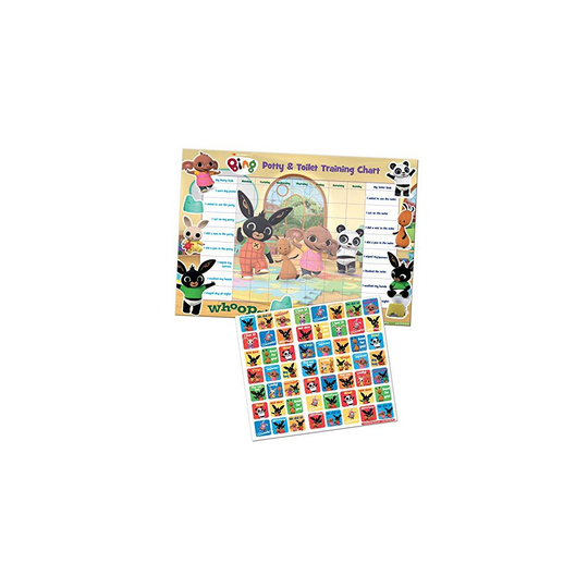 Paper Projects 01.70.30.014 Bing Potty & Training Reward Chart and Reusable Stickers